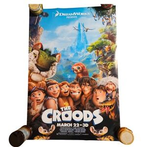 The Croods 2013 Original Advance Movie Poster 27x40 DreamWorks Animation D/S